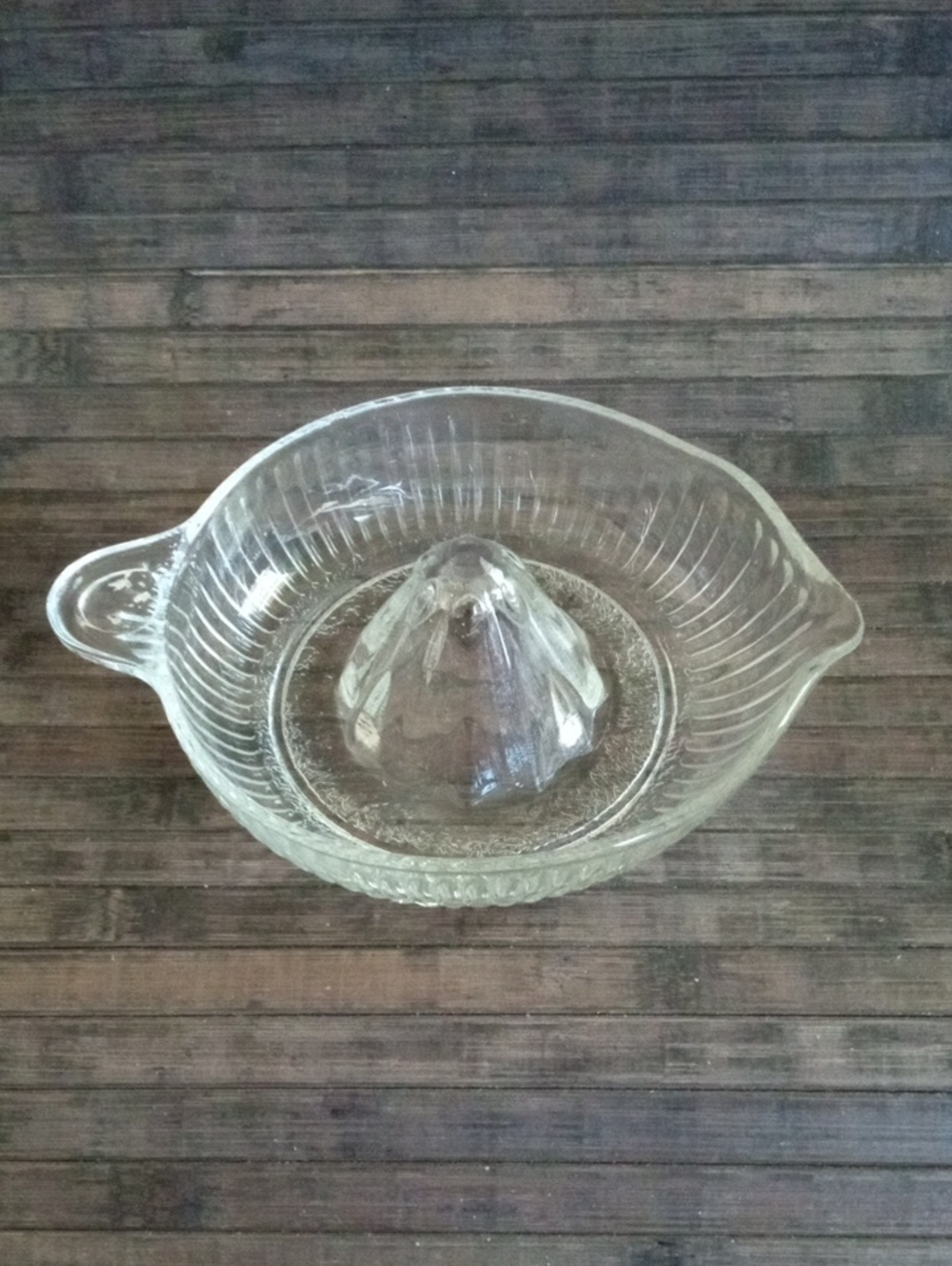 Vintage Clear Glass Citrus Juicer - Reamer Bowl